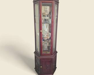 Asian Rosewood Curio Cabinet