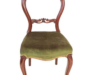 Antiques Victorian Balloon Back Chairs Qty(6)