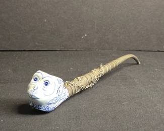 Vintage Porcelain Monkey Pipe
