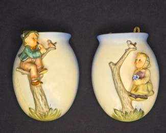 Vintage Goebel Hummel Boy/Girl Vases