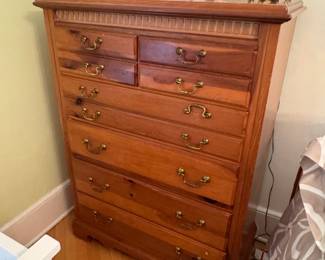 Solid wood tallboy dresser, great as is or repurposed in your favorite color.