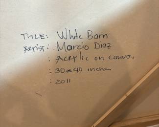 Marcio Diaz "White Barn"