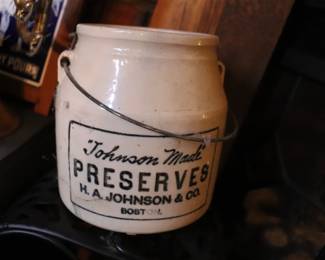 Stoneware H.A. Johnson & Co. Homemade Preserves Crock