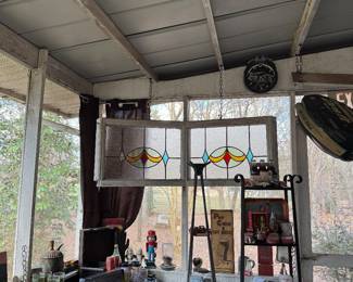 Salvaged Antique Stained Glass Window