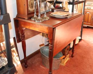 Cherry Wood Drop Leaf Table 