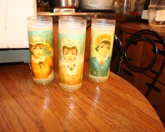 Set of 4 Litho Glass 