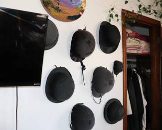 Vintage Equestrian Riding Hat Black Velvet