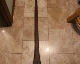 Antique Carved Wooden Flax Wool Carding Comb