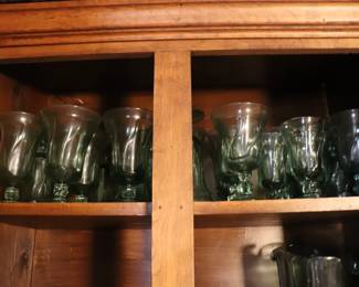 Fostoria Jamestown Green Glasses