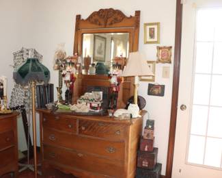 Antique Dresser with Mirror 