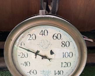 Vintage Brass Ship Thermometer 
