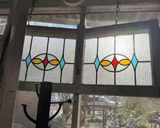 Salvaged Antique Stained Glass Window