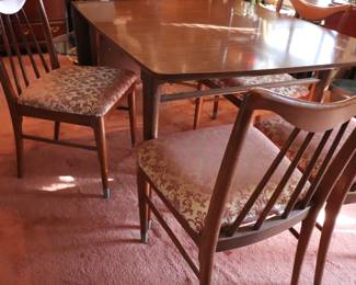 Keller MCM Dropleaf Extendable Dining Table & 4 Chairs