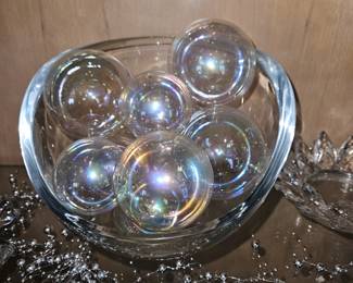 Acrylic Bowl With Glass Balls!