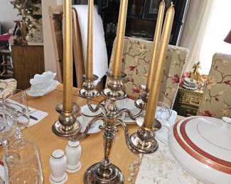Godinger 5 light silver plate Candelabras!
