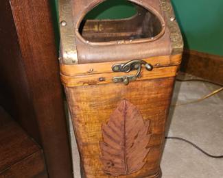 Faux Vintage Wood Trash Can!