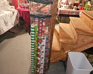 Wrapping paper container w/accessories & gift wrap!