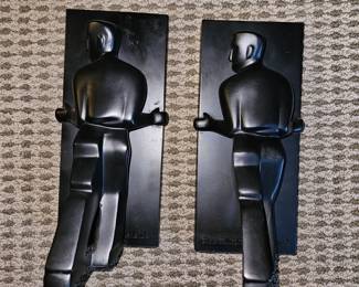 Chris Collicott for Kikkerland Man Pushing Wall Bookends !