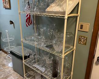 Glass Vase Collection & Metal Rack!