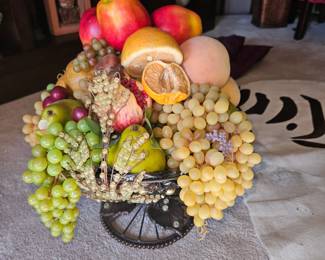 Metal Basket W/Fruit!