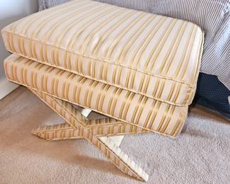 Gold Striped Ottoman/Accent Bench!