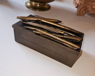 Pen Box w/Ernest Hemingway Quote!