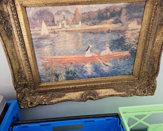 Ornate Framed Renoir The Skiff!