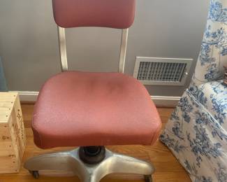 Mid CenturyIndustrial Tanker Metal Office Chair 