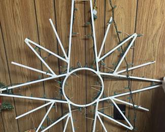 Metal Bethlehem Star with lights.