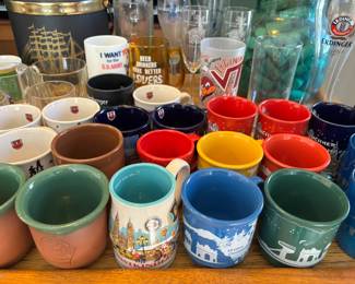 Mugs from assorted European Christmas markets.