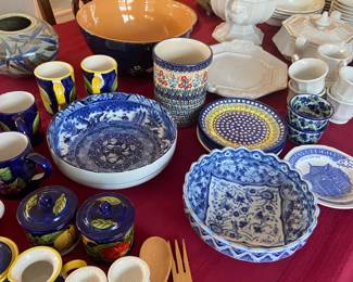 Assorted pottery and china.