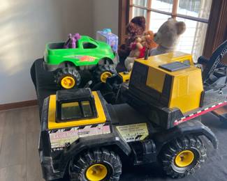 Toy trucks.
