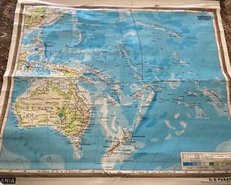 Vintage G.B. Paravur world map.