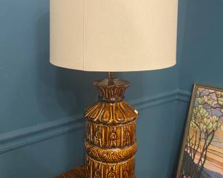 Vintage mid-century modern Bitossi style lamp.