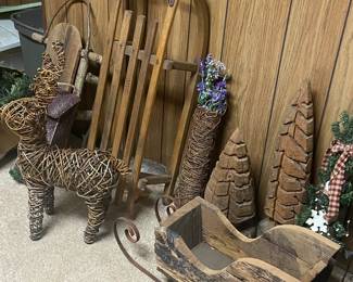 Rustic holiday decor.