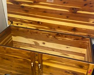 Cedar wood chest.