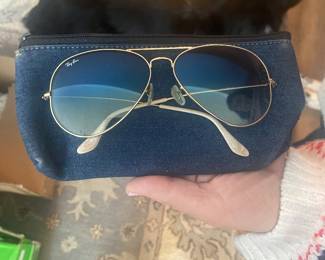 Rayban glasses in case.