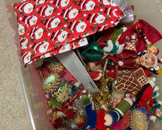 Assorted holiday decorations.