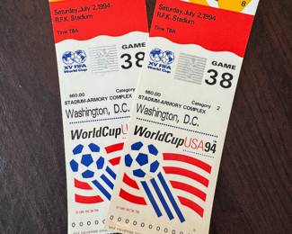 Original 1994 Game 38 World Cup Tickets held at RFK Stadium