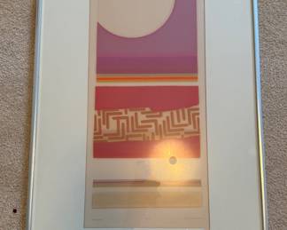 Framed "Masada" Lithograph Signed Betty Louise Kubalak Edition 10/14