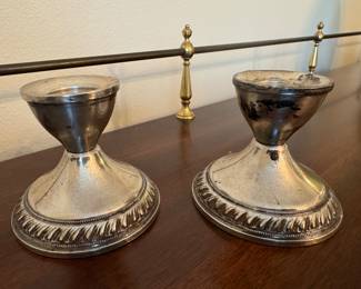 Crosby Sterling Silver Weighted Candle Holders (2 total)