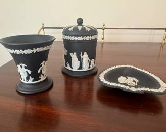 Wedgwood Black Jasperware (3pc)
