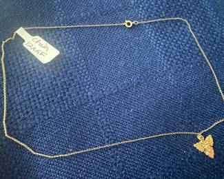 12K Gold Filled Necklace with 12K Gold Pendant
