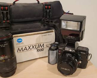 Minolta Maxxum 7000 Film Camera with Lenses
