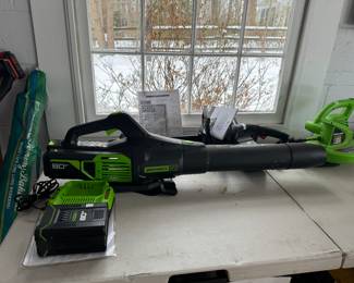 Greenworks Pro 80V Blower with 2 Batteries & Charger