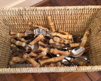 Midcentury bamboo cutlery 