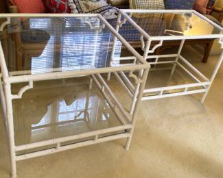 Wrought iron midcentury bamboo influence $190 each