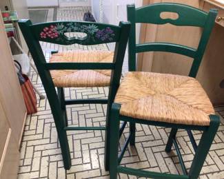 Counter height handpainted stool Dutch influence $150 for both