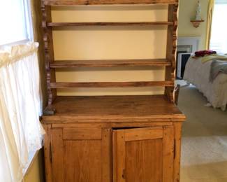 Primitive pine shelf cupboard needs latch $500