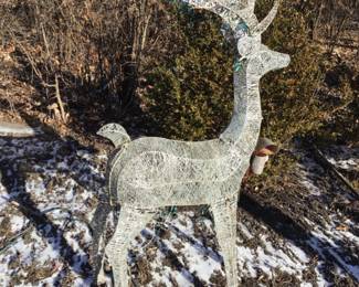 Lighted outdoor deer decoration $80